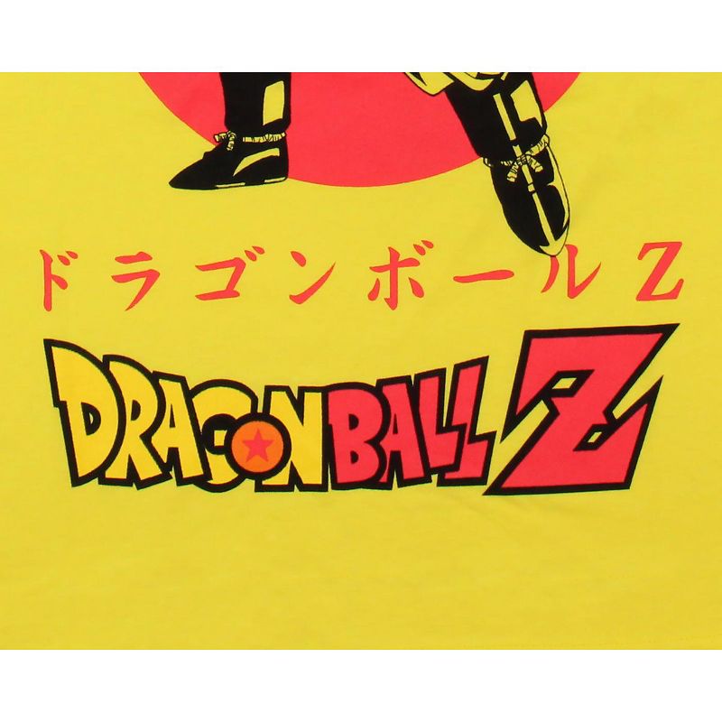 Dragon Ball Z Men's Goku Kanji Design Graphic Print T-Shirt Yellow, 4 of 6