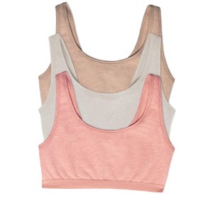 Felina Women's Organic Cotton Bralette 3 Pack | Super Soft & From Plant-Based Dyes - 1 of 1