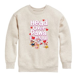 Boys' - Paw Patrol - Head Over Paws For You Graphic Long Sleeve Fleece Sweatshirt - 1 of 4