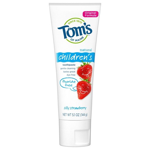 Tom's of Maine Silly Strawberry Children's Fluoride-Free Toothpaste - 5.1oz - image 1 of 4