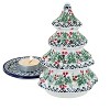 Blue Rose Polish Pottery 512 Ceramika Artystyczna Small Christmas Tree Luminary - 2 of 2