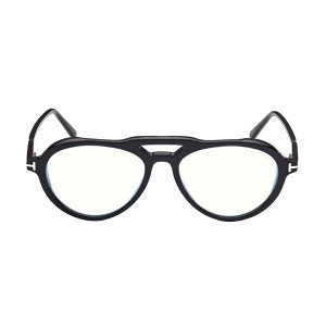 Tom Ford FT 5760-B 001 Unisex Aviator Eyeglasses Shiny Black 55mm - 1 of 2