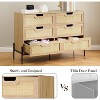 Acekool 6-Drawer Farmhouse Rattan Dresser – Storage Cabinet with Modern Charm - 3 of 4