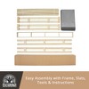 Hercules 8 Inch High Profile Foundation Mattress Box Spring Replacement for More Support without Added Bulk and Sturdy Slats, California King - 2 of 4