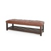 NicBex Modern 60.25" Bedroom Bench Wood Accent Stools with Open Shelf for Bedroom and Entryway - image 3 of 4