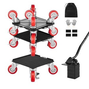 VEVOR Furniture Dolly,Maximum Load 3474 lbs, Heavy Duty Furniture Movers with 5 360° Rotation Wheels,Carbon Steel Panel,Lift Slider Tool Set,Black&Red - 1 of 4