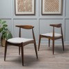 NicBex Set of 2 Mid-Century Modern Dining Chairs with Upholstered Fabric Seats,Armless Chairs with Rubberwood Legs for Kitchen,Living Room - 4 of 4