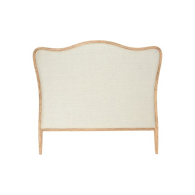 Storied Home Queen Oak Wood Headboard Beige: Upholstered, Freestanding, No Assembly, Spot Clean