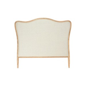 Storied Home Queen Oak Wood Headboard Beige: Upholstered, Freestanding, No Assembly, Spot Clean - 1 of 4