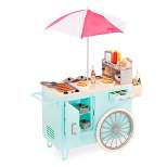 Our Generation Hot Dog Cart Accessory with Play Food for 18" Dolls - Retro Collection
