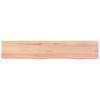 vidaXL Wall Shelf Light Brown 39.4 in.x7.9 in.x1.6 in. Treated Solid Wood Oak - 3 of 4