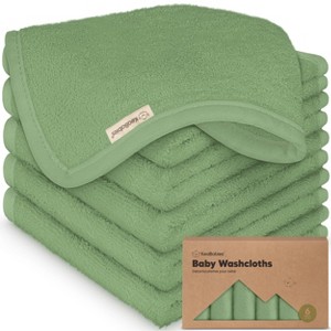 6pk Deluxe Baby Washcloths, Organic and Soft Baby Wash Cloth, Baby Bath Towel, Face Cloths - 1 of 4