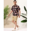 Lars Amadeus Men's Summer Floral Print Short Sleeve Button Down Beach Hawaiian Casual Shirt - 4 of 4