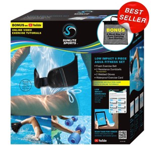 Sunlite Sports Water Workout Combo Set, High Density Water Weight, Swim Belt, Soft Padded, Water Aerobics, Aqua Therapy, Pool Fitness, Water Exercise - 1 of 4