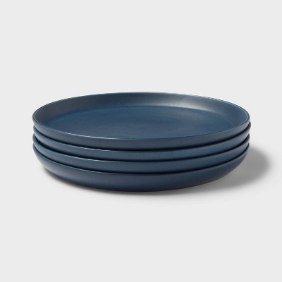 Photo 1 of 10&#34; 4pk Stoneware Tilley Dinner Plates Blue - Threshold&#8482;