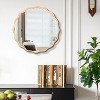 CAVINAS Wave Wall Mirror,HD Anti-Fog Bathroom Mirror with Wood Frame,Multi-Scene Vanity Mirror for Living Room, Bedroom,Entrance - 2 of 4