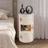 YIYIBYUS Bedside Cabinet, Modern Nightstand, 3-Tier Round Storage Cabinet - 2 of 4