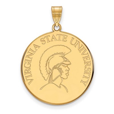 Black Bow Jewelry 14k Yellow Gold Virginia State Trojans NCAA Extra Large Pendant