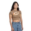 A&W Root Beer Logo Women's Brown Mineral Wash Crew Neck Short Sleeve T-shirt - 2 of 4