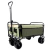 DSVIMOY Collapsible Foldable Wagon Cart, Beach Wagon Utility Cart for Camping Shopping Sports Gardening Fishing, Green, 35.04"*24.41"*38.58" - 2 of 4