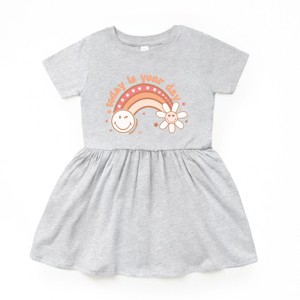 SmileyWorld Today Is Your Day Rainbow  - Toddler Graphic Dress and Infant Dress - 1 of 3