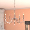 VAXCEL Hoyne 5 Light Crystal and Polished Nickel Candle Chandelier - 3 of 4