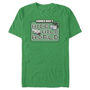 Mens Minecraft Wide Wild World T Shirt - 1 of 3