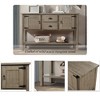 Farmhouse Console Table, 48'' Wood Sofa Table Entry Table with 2 Drawers, Cabinets and Open Shelves, for Entryway Living Room Bedroom - 3 of 4