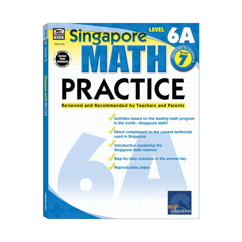 Math Practice, Grade 7 - (Singapore Math) (Paperback), 1 of 2