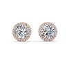 18k Gold Plated Halo Stud Earrings with Simulated Diamonds Gift for Women - 2 of 4