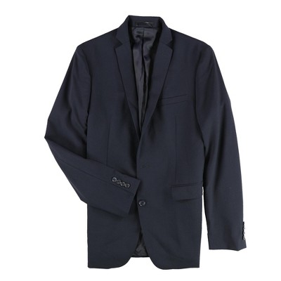 bar III Mens Professional Two Button Blazer Jacket, navy, 40 Long