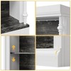 5 Tier White Bookcase, 71 Inch Tall Wood Bookshelf with Adjustable LED Lights/Shelf & USB Charging Port, Vintage Display Cabinet for Living Room - 4 of 4