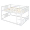 TiramisuBest Full Over Full Bunk Bed with Ladder,White - 4 of 4