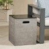 Gulches MGO Propane Tank Holder Side Table - 16"x16"x20", Polished Black Ceramic Top Lightweight Concrete, Modern Minimalist Design - 4 of 4