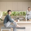 DSVIMOY 2pcs Saddle Bar Stool, Kitchen Island Stools with Footrests, Rectangle Bar Stools with Thick Seats for Kitchen Bar, Gray, 17.5"*24.2"*12.7 - 3 of 4
