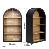 4-Shelf Arched Bookcase,43'' Tall Wood Open Display Bookshelf with Storage Shelves for Living Room,Bedroom,Office-Baofuwish - 4 of 4