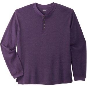 KingSize Men's Big & Tall Tall Waffle-Knit Thermal Henley Tee Tall - 1 of 4