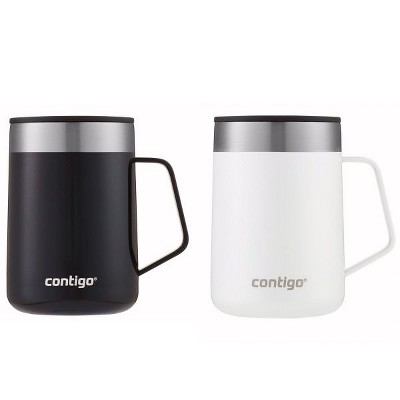 Contigo Streeterville Stainless Steel Mug with Handle, 14oz 2-Pack