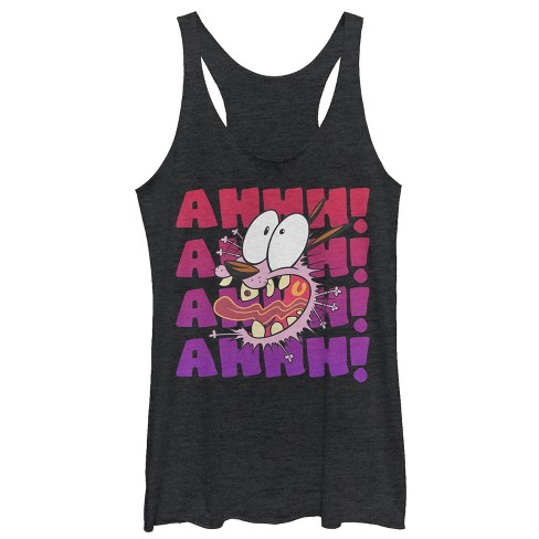 Women's Courage the Cowardly Dog Ahhh! Courage Scream Racerback Tank Top - image 1 of 3