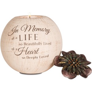 Pavilion Gift Company - In Memory - Globe Candle Holder Tealight Remembrance Grief Bereavement Loss Memorial Funeral Decor - 1 of 4