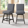 New Classic Furniture,High Line Swivel Counter Chair (Set of 2), Gray - 2 of 4
