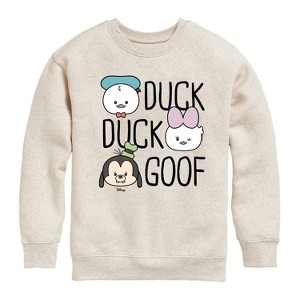 Boys' - Disney - Duck Duck Goof Graphic Long Sleeve Fleece Sweatshirt - 1 of 4