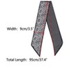INSPIRE CHIC Women's Paisley Polka Dots Pattern Skinny Long Satin Silky Ribbon Neck Scarves 1Pc - 3 of 4