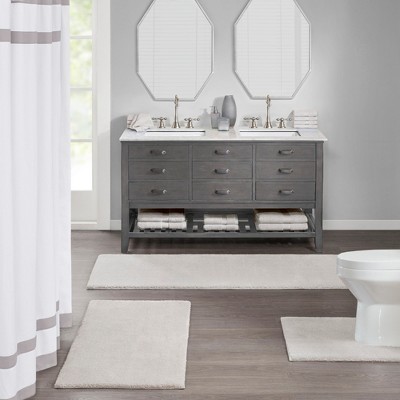 Hotel Collection Style Luxury Solid Bath Rug, Premium Touch Heavy Weight Fabric Quick-Dry Bath Rug for Year Round Use