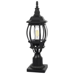 LamQee Outdoor Post Light Fixture with 3 in Pier Mount Base, Waterproof Lamp Post Pole Lights Outdoor for Garden - 1 of 4