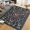 Coolmee Area Rugs Modern Floral Rug,Low Pile Area Rugs Machine Washable Large Carpet for Dining Room Playroom Home Office Decor - 2 of 4