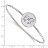 Black Bow Jewelry Sterling Silver Delta Phi Epsilon Greek Life Bangle Bracelet 6 Inch - 2 of 3