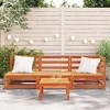 vidaXL Rustic Garden Sofa 3 Seater Modular Solid Pine Wood Wax Brown Outdoor Furniture Seating Relaxation Patios Chairs Sofas Patio Pallet Wooden - 3 of 4