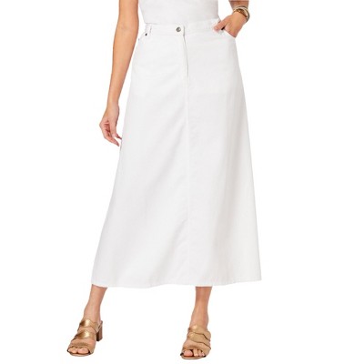 Roaman's Women's Plus Size Petite Complete Cotton A-Line Skirt
