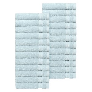 Linum Home Textiles 100% AEGEAN Long Staple Turkish Cotton STARLIGHT Terry Washcloths (Set of 24) - 1 of 3